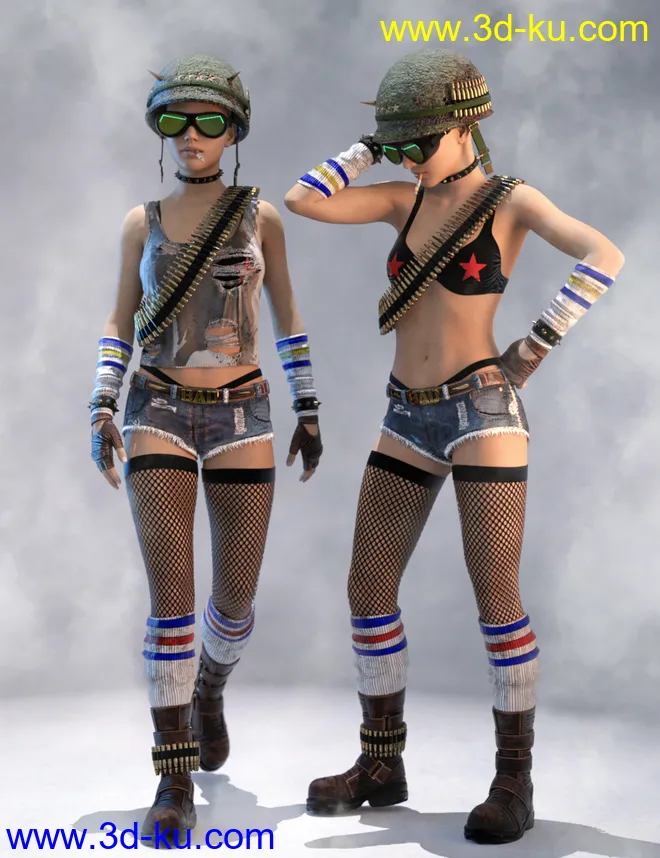 Anarkia Outfit for Genesis 8 and 8.1 Females模型的图片3