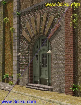 3D打印模型Ancient Stones- Mossy Walls的图片