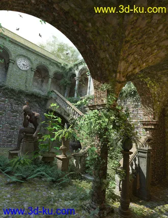 3D打印模型Ancient Stones- Mossy Walls的图片