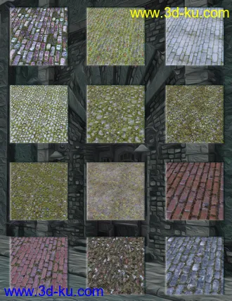 3D打印模型Ancient Stones- Mossy Walls的图片