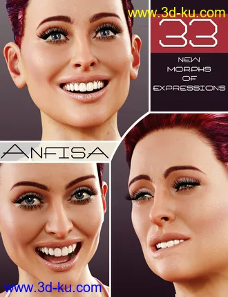 3D打印模型Anfisa Expressions for Genesis 8 Female的图片