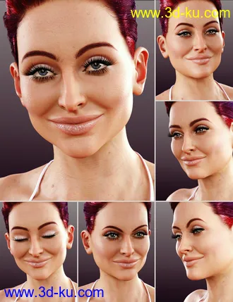 3D打印模型Anfisa Expressions for Genesis 8 Female的图片