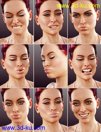 3D打印模型Anfisa Expressions for Genesis 8 Female的图片