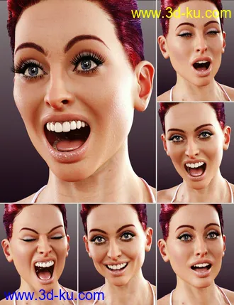3D打印模型Anfisa Expressions for Genesis 8 Female的图片