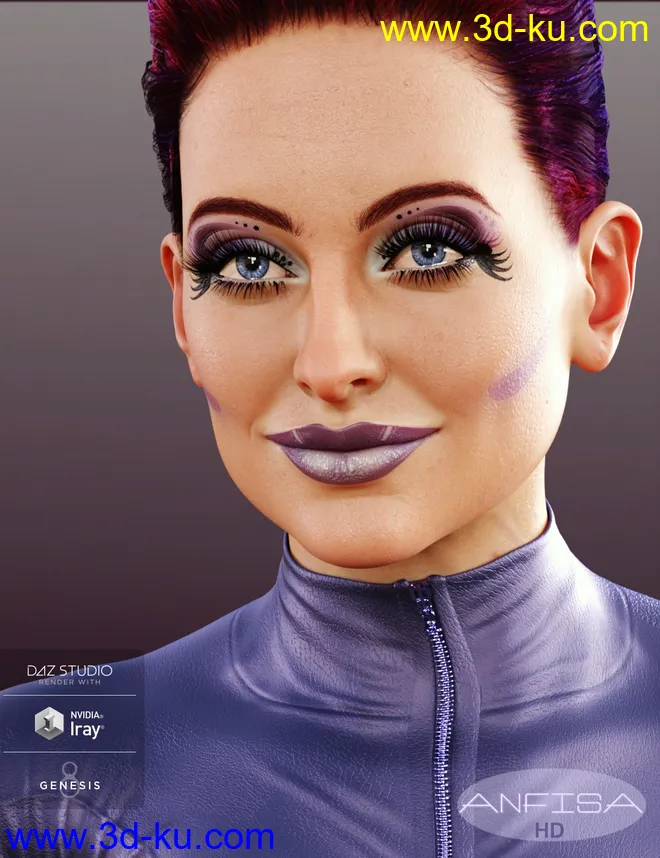 Anfisa HD for Genesis 8 Female模型的图片7