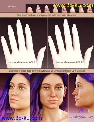 3D打印模型Anfisa HD for Genesis 8 Female的图片