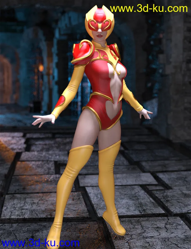 Angel Heart Outfit for Genesis 8 Females模型的图片6