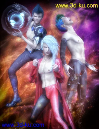 3D打印模型Anime Action Poses for Yuzuru 8 and Genesis 8 Males的图片