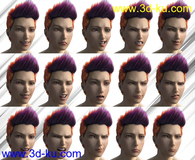 Anime Action Poses for Yuzuru 8 and Genesis 8 Males模型的图片5