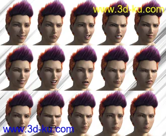 3D打印模型Anime Action Poses for Yuzuru 8 and Genesis 8 Males的图片