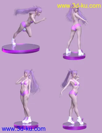 3D打印模型Anime Poses For Genesis 8 Female的图片