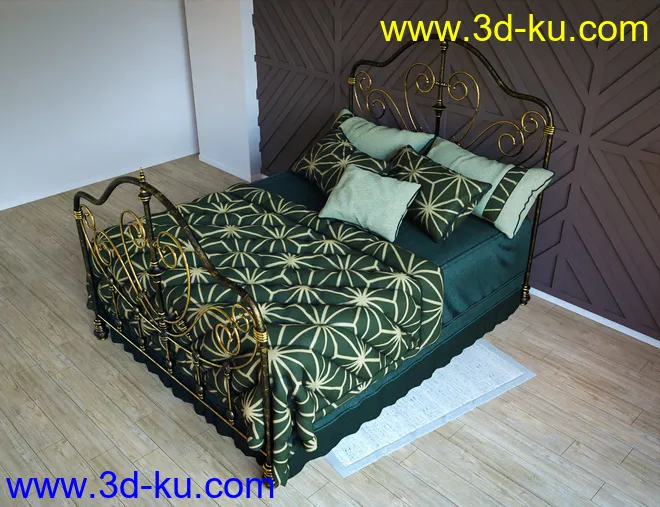 Antique Bed Textures模型的图片2