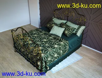 3D打印模型Antique Bed Textures的图片