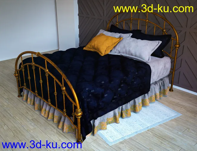 Antique Bed Textures模型的图片3
