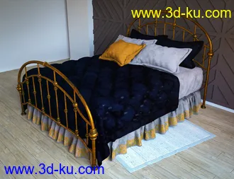 3D打印模型Antique Bed Textures的图片