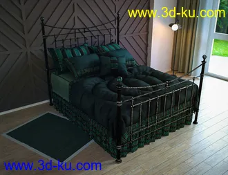 3D打印模型Antique Bed Textures的图片