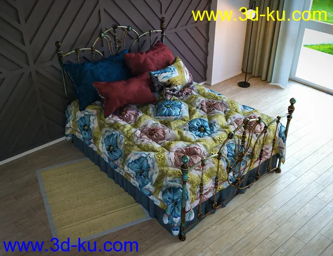 Antique Bed Textures模型的图片5