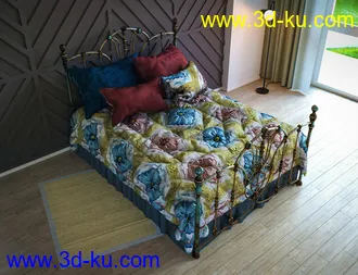3D打印模型Antique Bed Textures的图片