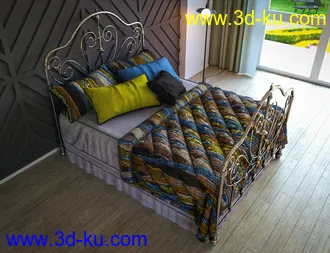 3D打印模型Antique Bed Textures的图片