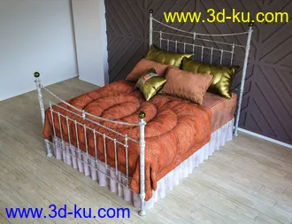 3D打印模型Antique Bed Textures的图片