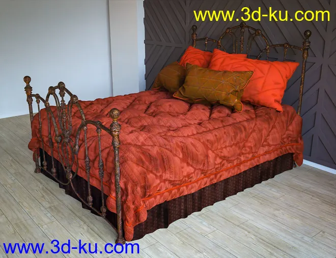 Antique Bed Textures模型的图片10