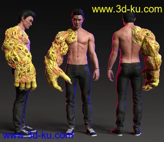 3D打印模型Arm of the Demon King for Genesis 8.1 Males的图片