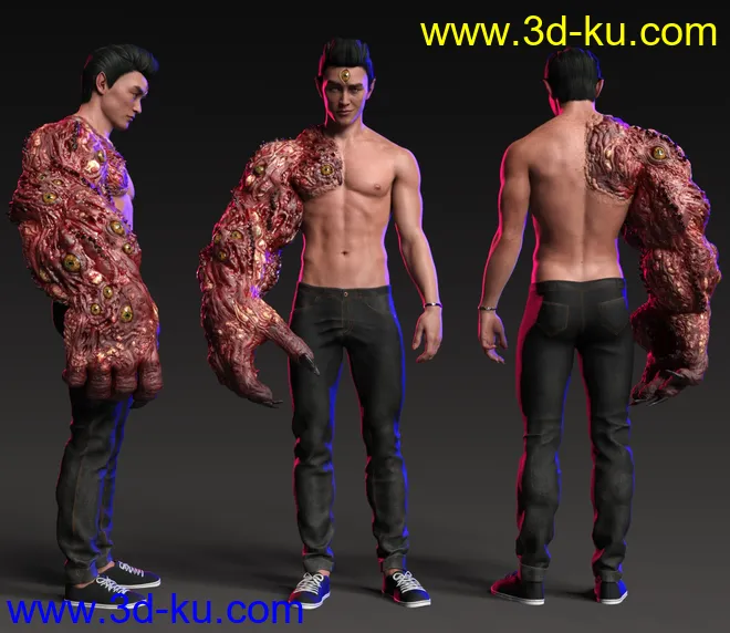 Arm of the Demon King for Genesis 8.1 Males模型的图片5