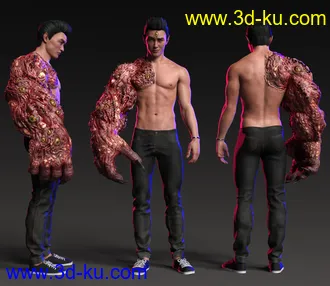 3D打印模型Arm of the Demon King for Genesis 8.1 Males的图片