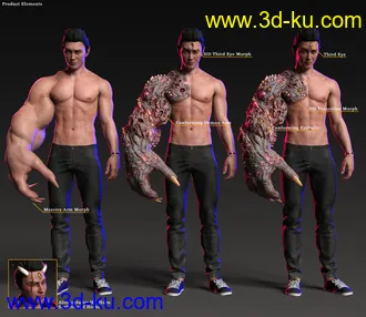 3D打印模型Arm of the Demon King for Genesis 8.1 Males的图片