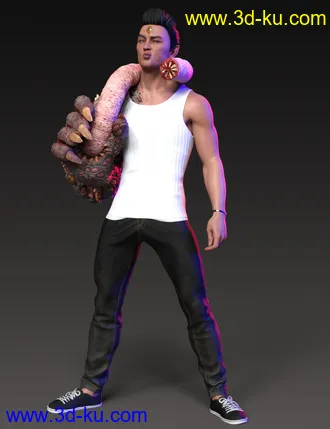 3D打印模型Arm of the Demon King for Genesis 8.1 Males的图片