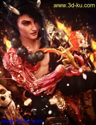 3D打印模型Arm of the Demon King for Genesis 8.1 Males的图片