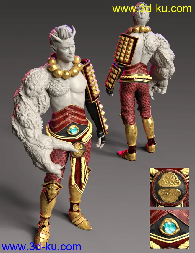 Arm of the Demon King Outfit Textures模型的图片6