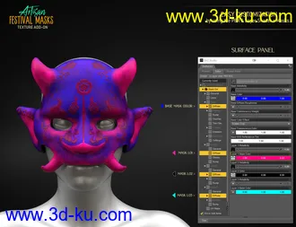 3D打印模型Artisan Festival Masks Add-On的图片