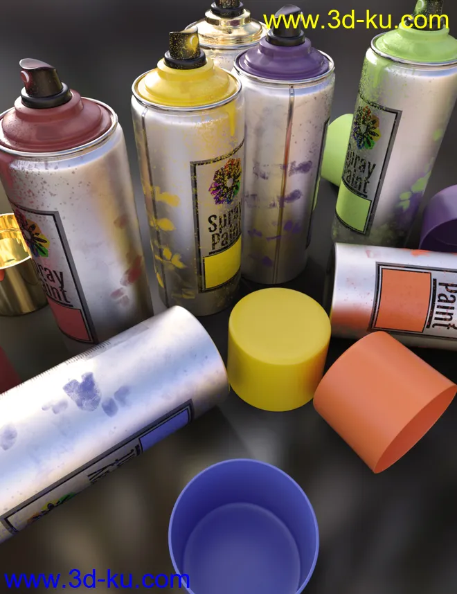 Artist Spray Paint Set模型的图片1