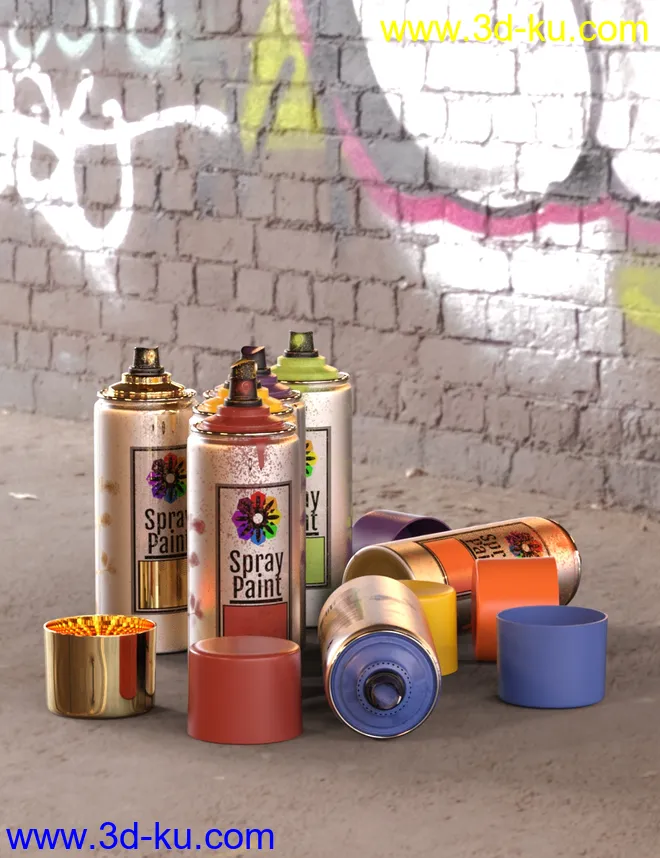Artist Spray Paint Set模型的图片2