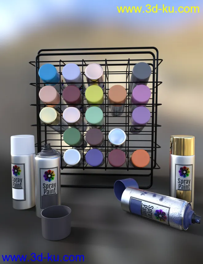 Artist Spray Paint Set模型的图片6