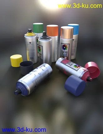 3D打印模型Artist Spray Paint Set的图片