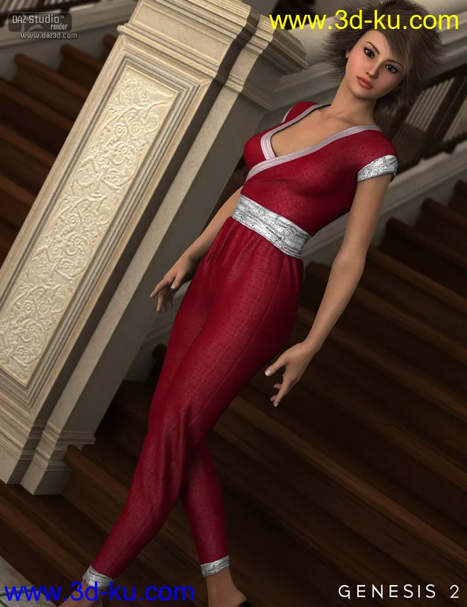 Ashleigh Jumpsuit for Genesis 2 Female(s)模型的图片4