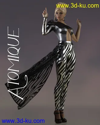 3D打印模型Atomique dForce pantsuit for Genesis 8 Females的图片