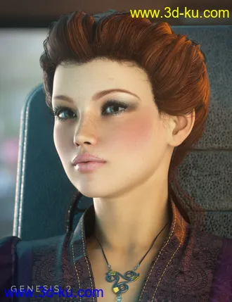 3D打印模型Augusta Hair for Genesis, Genesis 2 Female(s)的图片