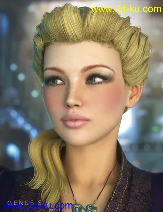 3D打印模型Augusta Hair for Genesis, Genesis 2 Female(s)的图片