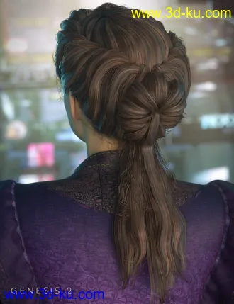 3D打印模型Augusta Hair for Genesis, Genesis 2 Female(s)的图片