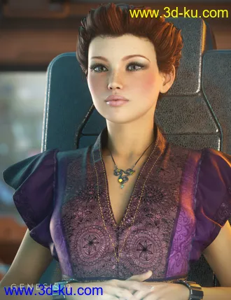 3D打印模型Augusta Hair for Genesis, Genesis 2 Female(s)的图片