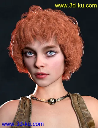 3D打印模型Ava Hair for Genesis 8 Females的图片