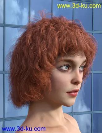 3D打印模型Ava Hair for Genesis 8 Females的图片