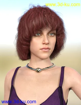 3D打印模型Ava Hair for Genesis 8 Females的图片