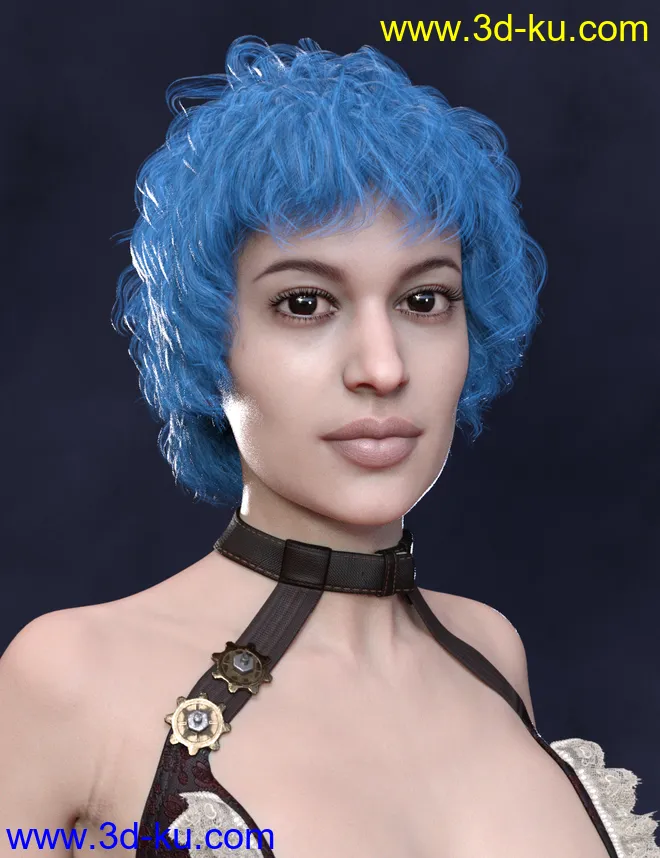 Ava Hair for Genesis 8 Females模型的图片5
