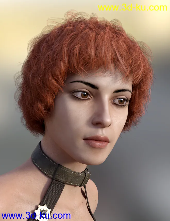 Ava Hair for Genesis 8 Females模型的图片7