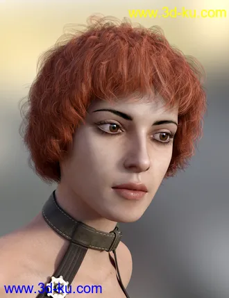 3D打印模型Ava Hair for Genesis 8 Females的图片