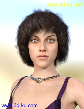 3D打印模型Ava Hair for Genesis 8 Females的图片